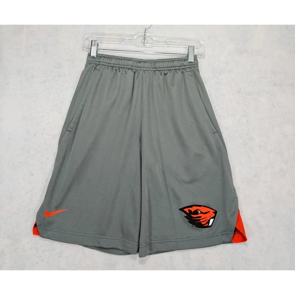 OSU Nike Shorts Mens‎ XS NEW Oregon State Beavers Dri-FIT Gray Pull On Athletic